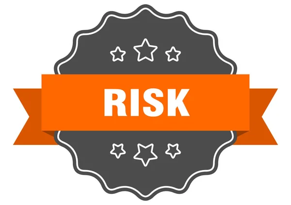 Rótulo Risco Risco Vedação Isolada Sinal Autocolante Retro —  Vetores de Stock