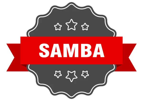 Etiqueta Samba Sello Aislado Samba Signo Pegatina Retro — Archivo Imágenes Vectoriales