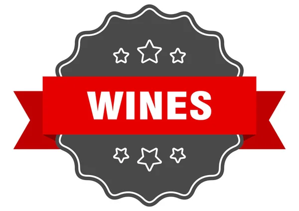 Vinný Štítek Izolovaná Vína Retro Nálepka — Stockový vektor