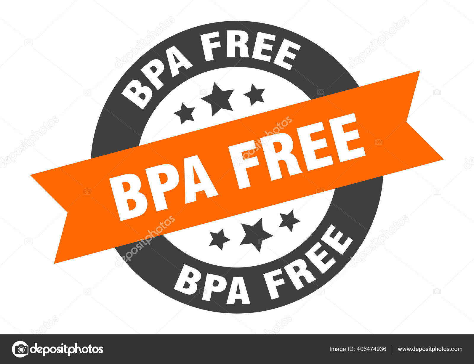 Bpa Free Sign Isolated Sticker Ribbon Tag Stock Vector Image by