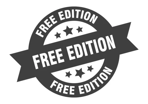 Знак Бесплатного Издания Круглый Изолированный Стикер Лента — стоковый вектор