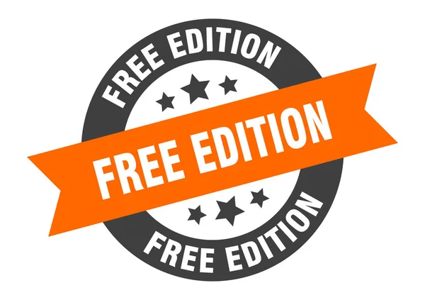 Знак Бесплатного Издания Круглый Изолированный Стикер Лента — стоковый вектор