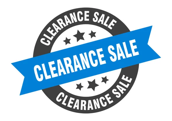 Clearance Sale Sign Isolated Sticker Ribbon Tag — Stock Vector