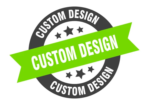 Custom Design Sign Isolated Sticker Ribbon Tag — Stock Vector