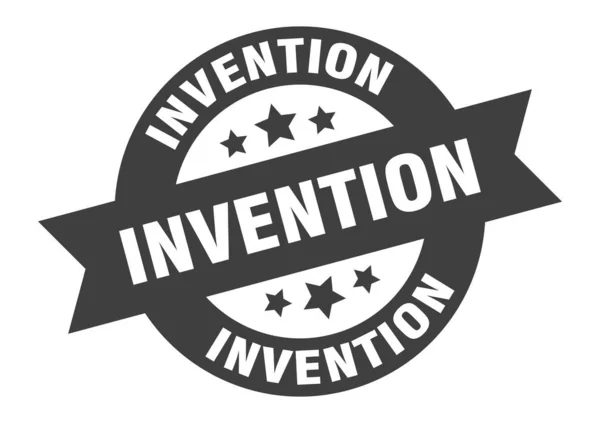 Signe Invention Autocollant Rond Isolé Étiquette Ruban — Image vectorielle