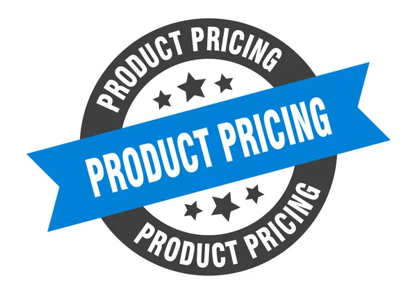 Produktpreisschild Runde Isolierte Aufkleber Schleifenanhänger — Stockvektor