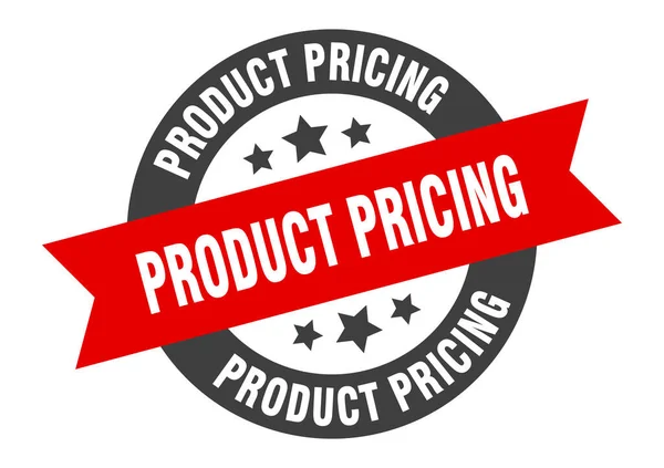 Product Pricing Sign Isolated Sticker Ribbon Tag — Stock Vector