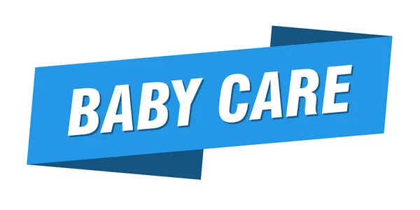 Modelo Banner Cuidado Bebê Etiqueta Fita Adesiva Sinal — Vetor de Stock