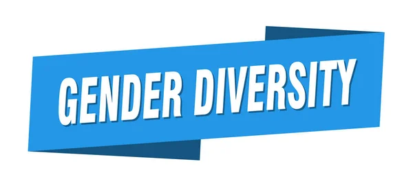 Πρότυπο Banner Ποικιλομορφίας Φύλου Αυτοκόλλητο Κορδέλα Ετικέτα Πρόσημο — Διανυσματικό Αρχείο