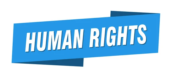 Plantilla Banner Derechos Humanos Etiqueta Cinta Adhesiva Signo — Vector de stock