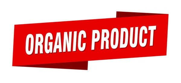 Plantilla Banner Producto Orgánico Etiqueta Cinta Adhesiva Signo — Archivo Imágenes Vectoriales