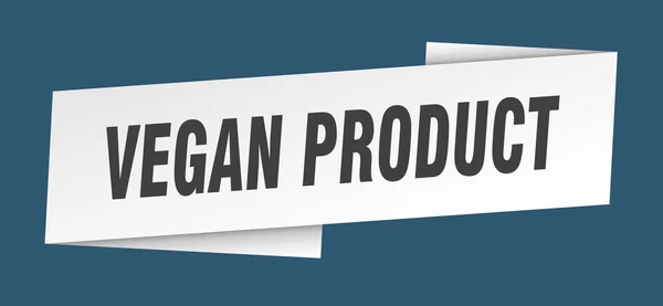 Plantilla Banner Producto Vegano Etiqueta Cinta Adhesiva Signo — Vector de stock