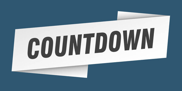 countdown banner template. ribbon label sticker. sign