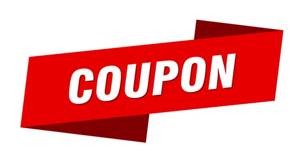 Modello Banner Coupon Adesivo Etichetta Nastro Segno — Vettoriale Stock