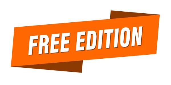 Ücretsiz Basım Afiş Şablonu Kurdele Etiketi Imzala — Stok Vektör