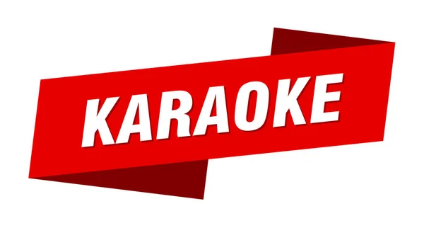 Szablon Banera Karaoke Naklejka Wstążką Znak — Wektor stockowy