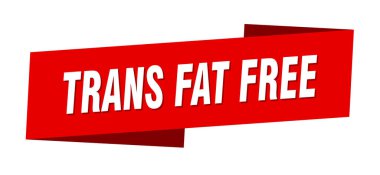 trans fat free banner template. ribbon label sticker. sign clipart