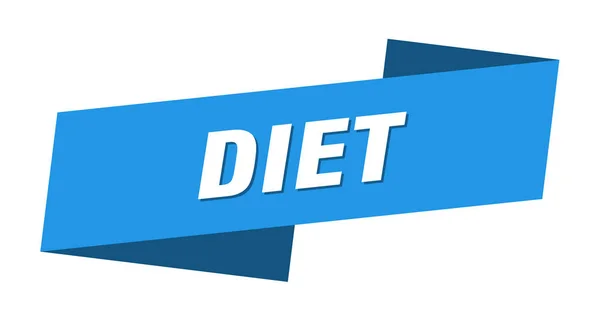 Modello Banner Dieta Adesivo Etichetta Nastro Segno — Vettoriale Stock