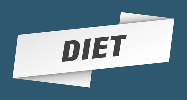 Modello Banner Dieta Adesivo Etichetta Nastro Segno — Vettoriale Stock