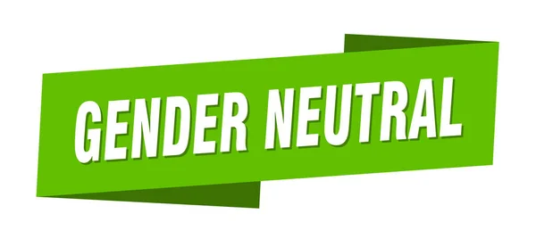 Genderově Neutrální Šablona Štítek Stuze Značka — Stockový vektor