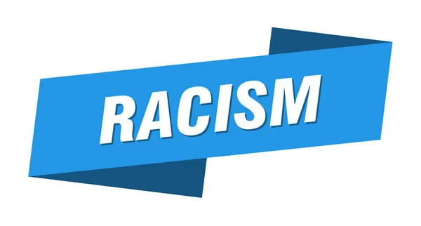 Irkçılık Afiş Şablonu Kurdele Etiketi Imzala — Stok Vektör