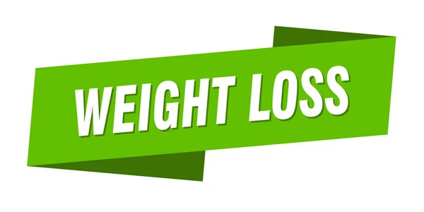 Weight Loss Banner Template Ribbon Label Sticker Sign — Stock Vector