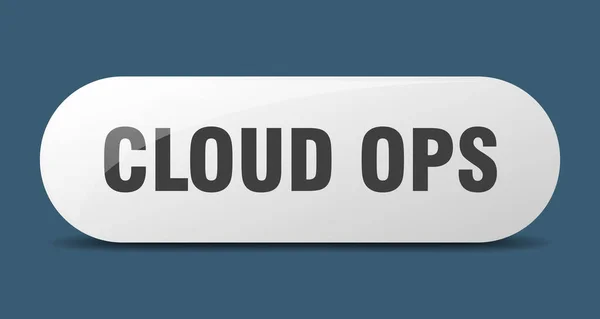 Botão Operações Nuvem Sinal Vidro Arredondado Autocolante Banner —  Vetores de Stock
