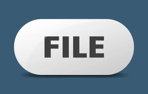 Bouton Fichier Panneau Verre Arrondi Autocollant Bannière — Image vectorielle