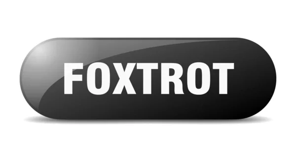 Foxtrot Button Rounded Glass Sign Sticker Banner — Stock Vector