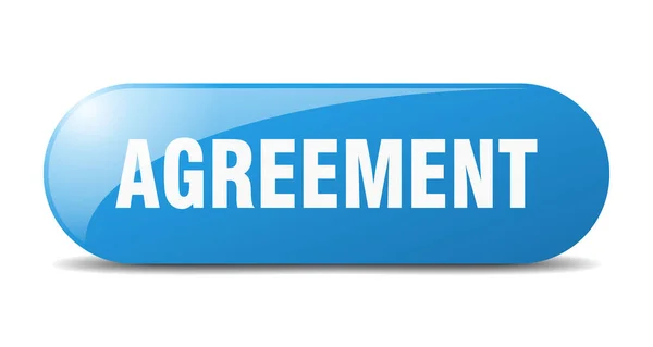 Agreement Button Rounded Glass Sign Sticker Banner — Stock Vector