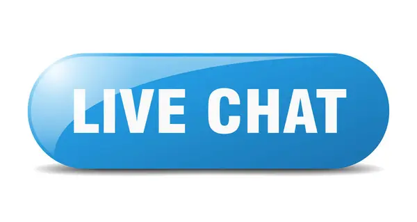Live Chat Taste Abgerundetes Glas Aufkleber Banner — Stockvektor