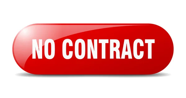 Sin Botón Contrato Signo Vidrio Redondeado Pegatina Banner — Archivo Imágenes Vectoriales