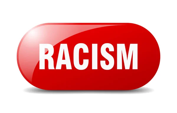 Κουμπί Ρατσισμού Στρογγυλεμένο Γυάλινο Σημάδι Αυτοκόλλητο Banner — Διανυσματικό Αρχείο