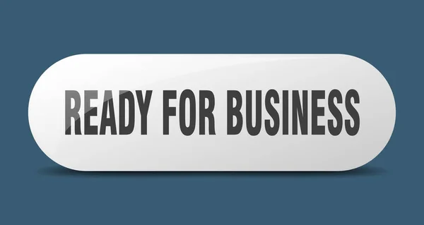 Pronto Para Botão Negócio Sinal Vidro Arredondado Autocolante Banner — Vetor de Stock