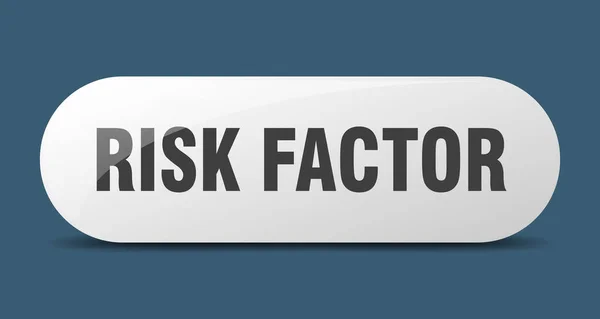 Risk Factor Button Rounded Glass Sign Sticker Banner — Stock Vector