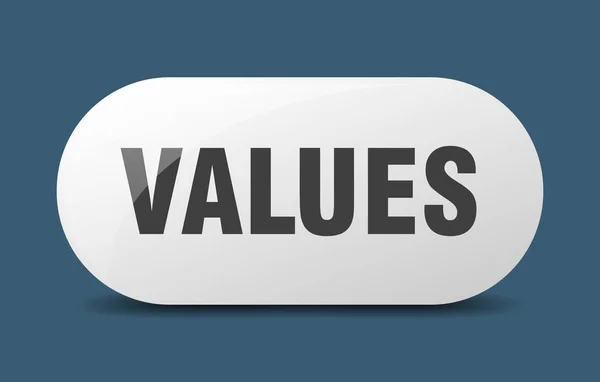 Botão Valores Sinal Vidro Arredondado Autocolante Banner — Vetor de Stock