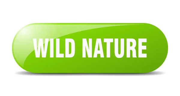 Wild Nature Button Rounded Glass Sign Sticker Banner — Stock Vector