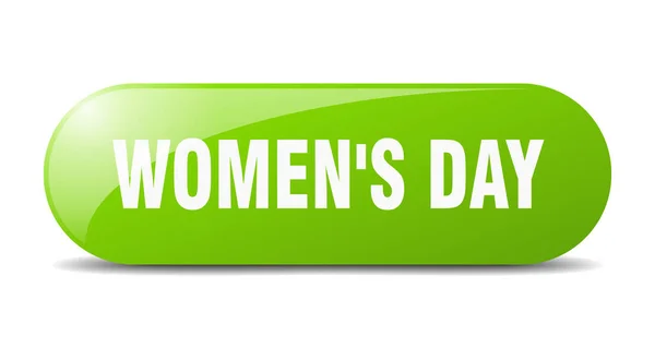 Women Day Button Rounded Glass Sign Sticker Banner — Stock Vector