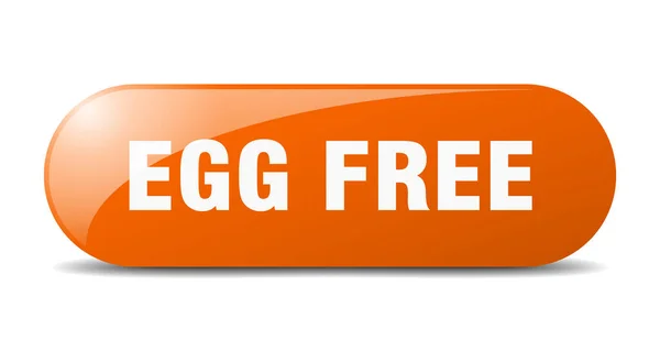 Botão Livre Ovos Sinal Vidro Arredondado Autocolante Banner — Vetor de Stock