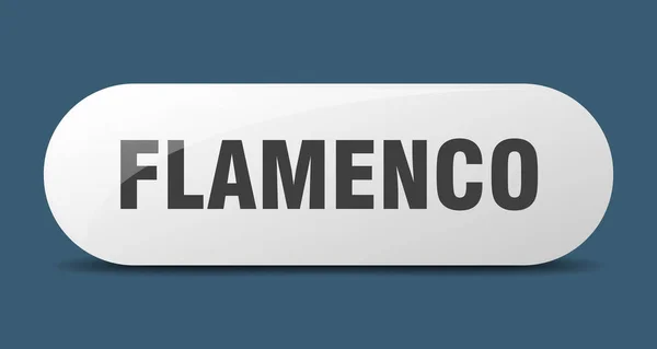 Botão Flamenco Sinal Vidro Arredondado Autocolante Banner — Vetor de Stock