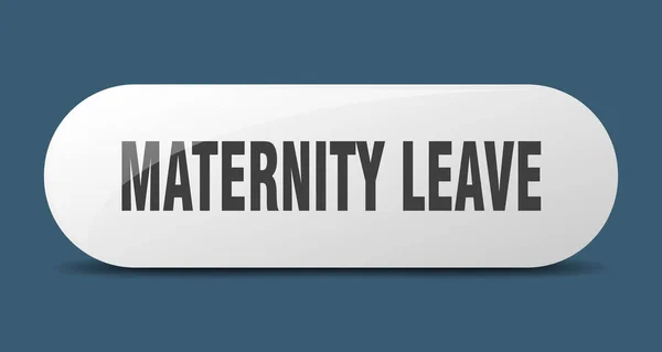 Botón Licencia Maternidad Signo Vidrio Redondeado Pegatina Banner — Vector de stock