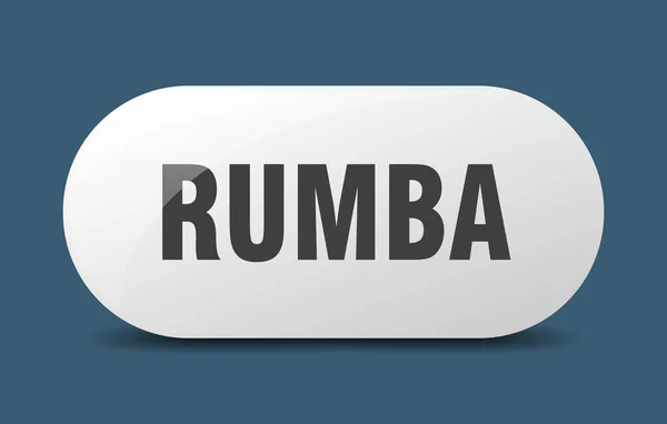 Rumba Button Rounded Glass Sign Sticker Banner — Stock Vector