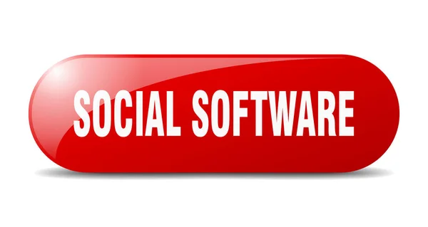 Social Software Taste Abgerundetes Glas Aufkleber Banner — Stockvektor