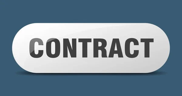 Contract Button Rounded Glass Sign Sticker Banner — Stock Vector