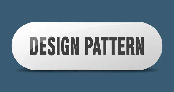 Design Muster Taste Abgerundetes Glas Aufkleber Banner — Stockvektor