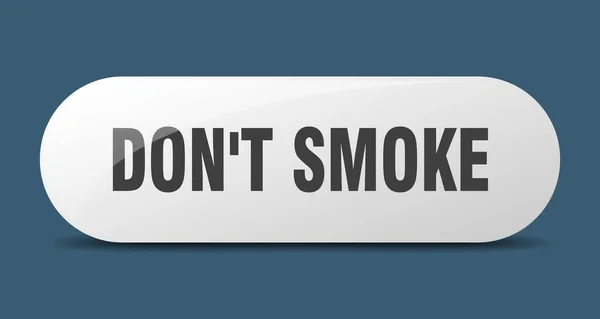 Nicht Rauchen Knopf Abgerundetes Glas Aufkleber Banner — Stockvektor