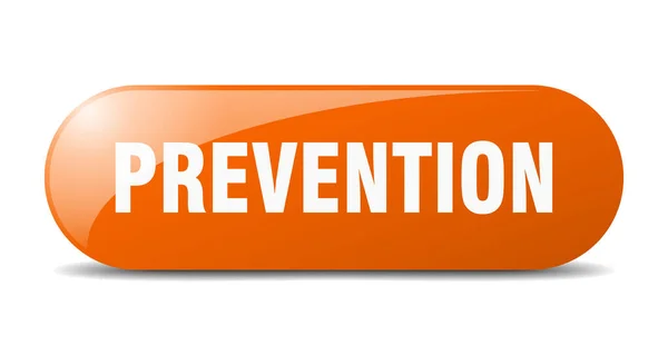 Κουμπί Πρόληψης Στρογγυλεμένο Γυάλινο Σημάδι Αυτοκόλλητο Banner — Διανυσματικό Αρχείο