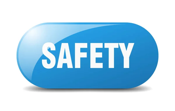 Botão Segurança Sinal Vidro Arredondado Autocolante Banner — Vetor de Stock