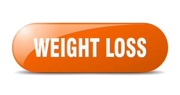 Weight Loss Button Rounded Glass Sign Sticker Banner — Stock Vector