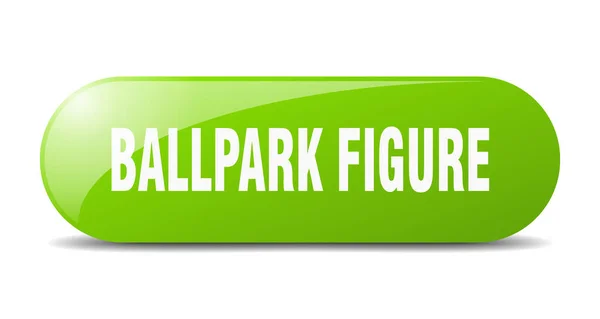 Ballpark Figurenknopf Abgerundetes Glas Aufkleber Banner — Stockvektor